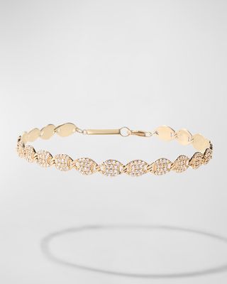 14k Gold Flawless Nude Diamond Link Bracelet