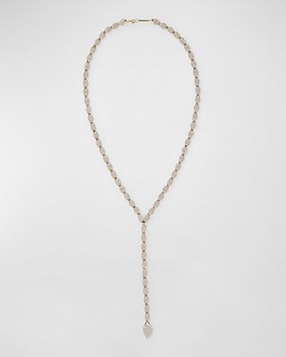 14k Gold Flawless Nude Diamond Link Lariat Necklace