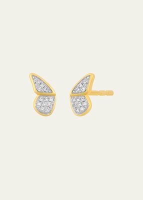 14k Gold Flutter Diamond Earrings