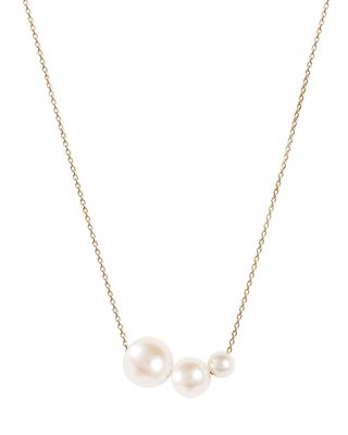 14k Gold Graduated Freshwater Pearl Necklace