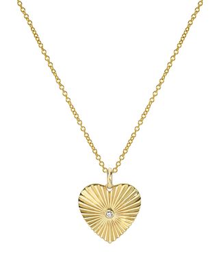 14k Gold Large One Love Heart Necklace