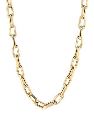 14k Gold Large Open-Link Chain Necklace