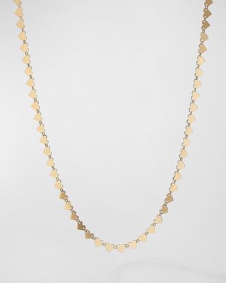 14K Gold Laser Heart Chain Necklace