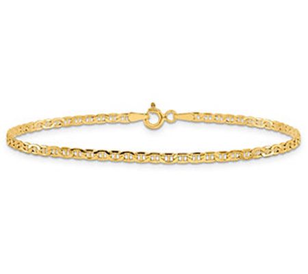 14K Gold Marine Link Chain Bracelet