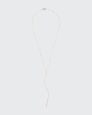 14k Gold Marquise Diamond Y-Drop Necklace