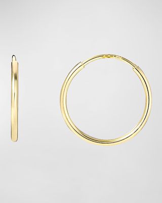 14K Gold Mini Thread Hoop Earrings