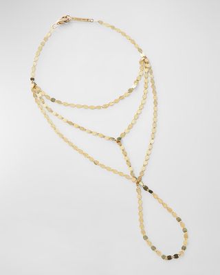 14K Gold Multi-Strand Lariat Necklace