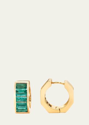 14k Gold Otto Emerald Earrings