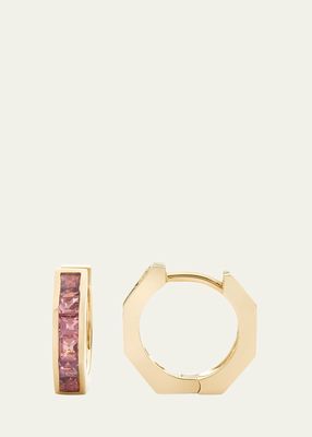 14k Gold Otto Pink Sapphire Earrings