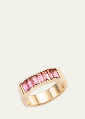 14k Gold Otto Pink Tourmaline Pinky Ring