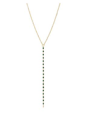 14K-Gold-Plated & Enamel Y Chain Necklace
