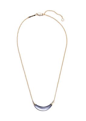 14K-Gold-Plated & Lucite Crescent Pendant Necklace