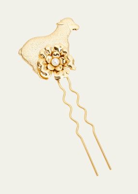 14k Gold-Plated Golden Fleece Hair Pin