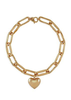 14K Gold-Plated Heart Chain Necklace
