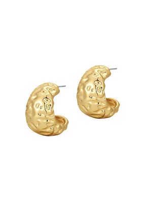 14K Gold-Plated Molten Hoop Earrings