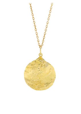 14K-Gold-Plated Molten Pendant Necklace
