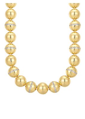 14K Gold-Plated Oversized Ball Necklace