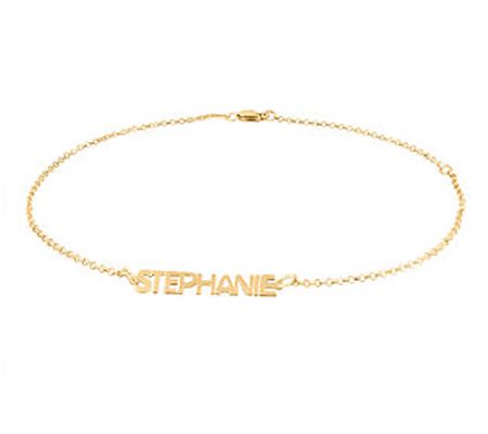 14K Gold Plated Sterling Personalized Ankle Bra celet