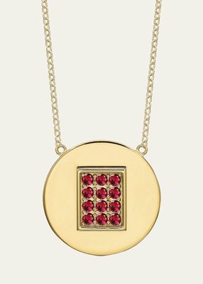 14K Gold Ruby Birthstone Necklace