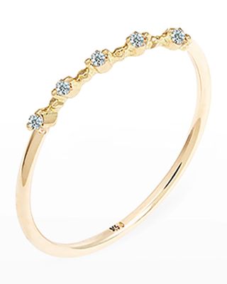 14k Gold Spaced Diamond Ring