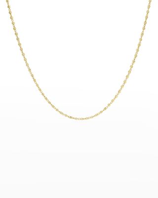 14k Gold Speckled Rope Chain Necklace