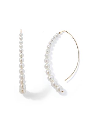 14k Marquise Graduated Pearl Earrings