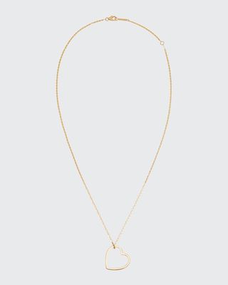 14k Medium Heart Pendant Necklace