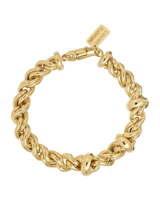 14k Medium Rope Chain and Ring Bracelet