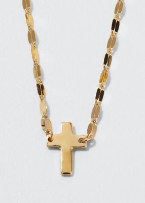 14k Mini Cross Necklace
