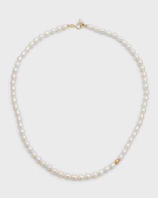 14K Recycled Yellow Gold Keshi Pearl Necklace