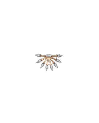 14k Rose Gold 8-Ways Diamond Earring, Single