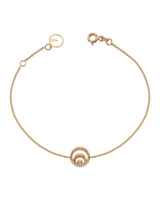 14k Rose Gold Chintamani One-Diamond Chain Bracelet