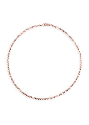 14K-Rose-Gold-Filled Beaded Necklace/2MM