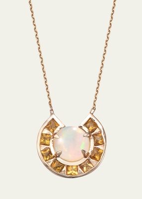 14k Rose Gold Moon Necklace