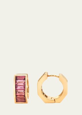14k Rose Gold Otto Rhodolite Garnet Earrings