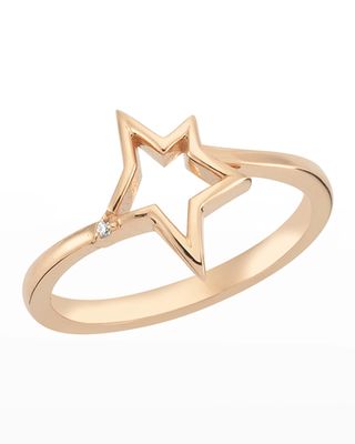 14k Rose Gold Sirius Star Ring, Size 7