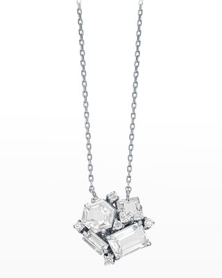 14K Topaz & Diamond Blossom Pendant Necklace