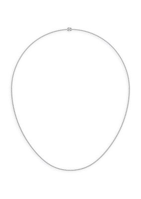 14K White Gold & 23.40 TCW Natural Diamond Long Tennis Necklace/36"