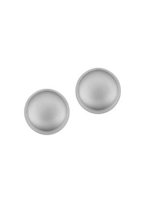 14K White Gold Buttoned Up Studs