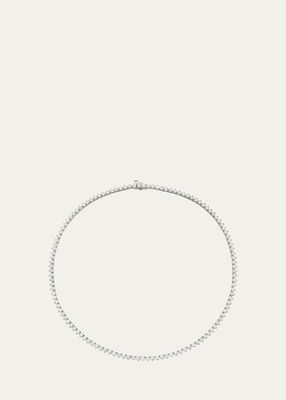 14K White Gold Medium Lab Created/VRAI Created Diamond Tennis Necklace
