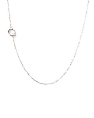14k White Gold Mini Letter Necklace