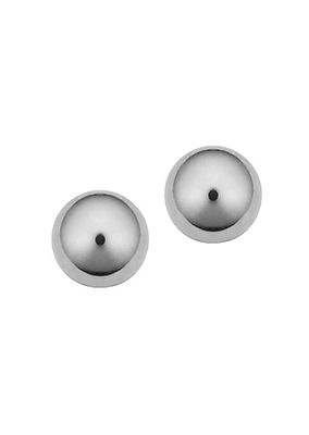 14K White Gold Petite Have A Ball Studs