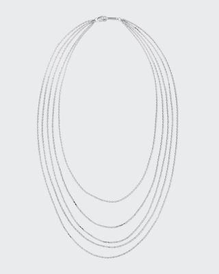 14k White Gold Petite Malibu Multilayer Necklace
