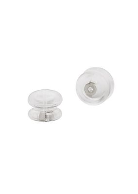 14K White Gold Silicone Hold Me Tight Earring Backs - Set of 3