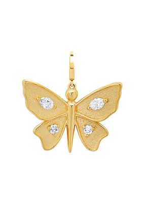 14K Yellow Gold & 0.24 TCW Diamond Small Butterfly Pendant