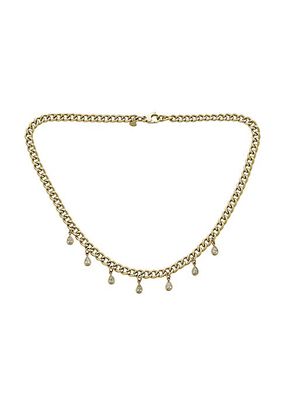 14K Yellow Gold & 1.03 TCW Diamond Cable Chain Necklace