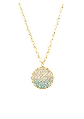 14K Yellow Gold & Aquamarine Pendant Necklace