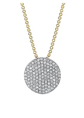 14K Yellow Gold & Diamond Infinity Necklace