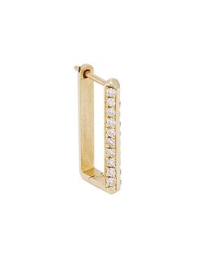 14K Yellow Gold & Diamond Medium Link Single Earring