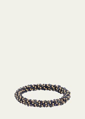 14K Yellow Gold and Iolite Beaded Bracelet